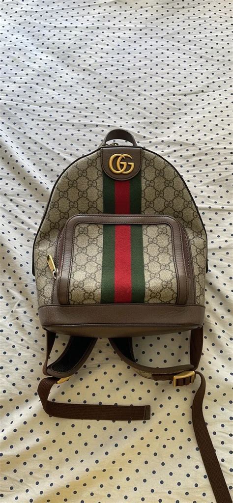 gucci brawn backpack|authentic Gucci backpack.